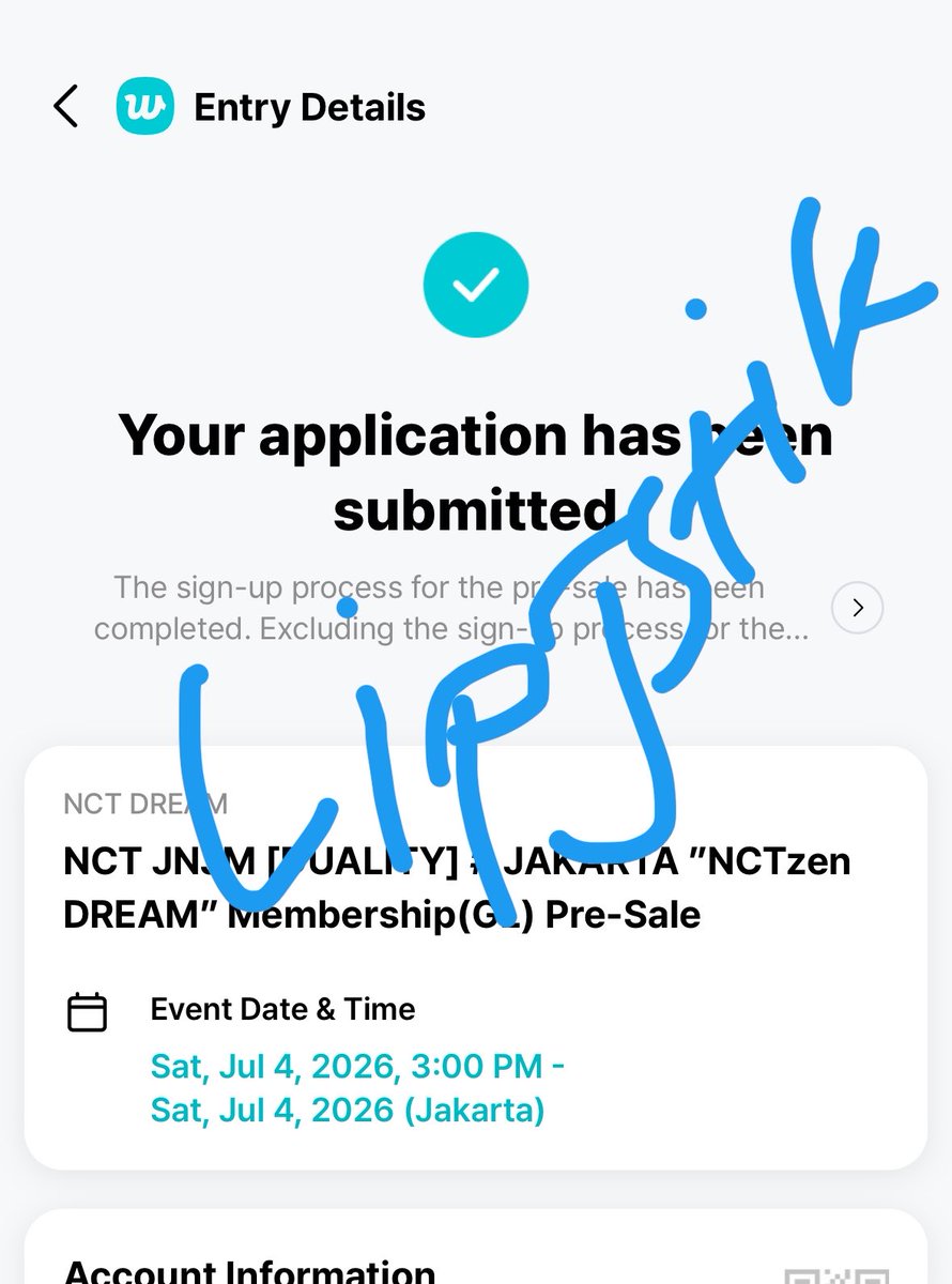 lipjstik's tweet photo. WANT TO RENT - OPEN RENT WEVERSE
Membership weverse for
 <NCT JNJM - DUALITY> in JAKARTA  ADD SHOW

150K - bisa 2 tiket

Wtr membership jnjm jakarta nct dream nomin jeno jaemin https://t.co/S2Ode51N04