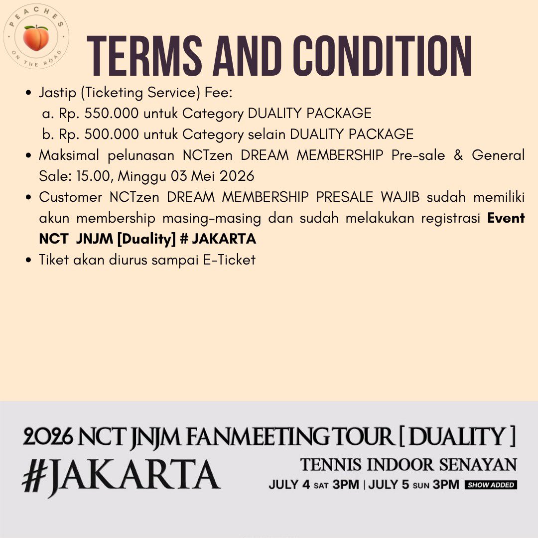 Peaches OTR / Jastip Tiket Konser tweet media