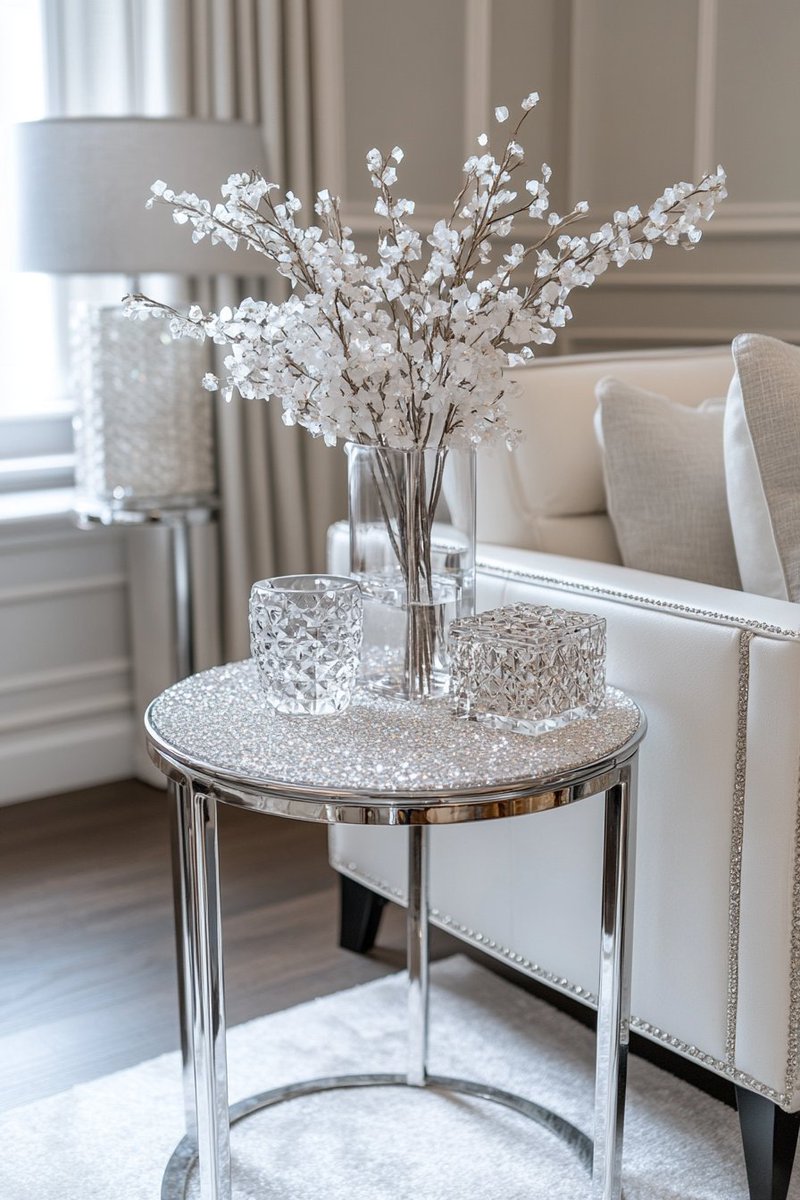 aesthetic117777's tweet image. Silver &amp;amp; Chrome Glam Decor design ✨. Key pieces in Pinned Post! 📌

#glamdecor #silverdecor #modernstyle #luxurydecor #glamstyle