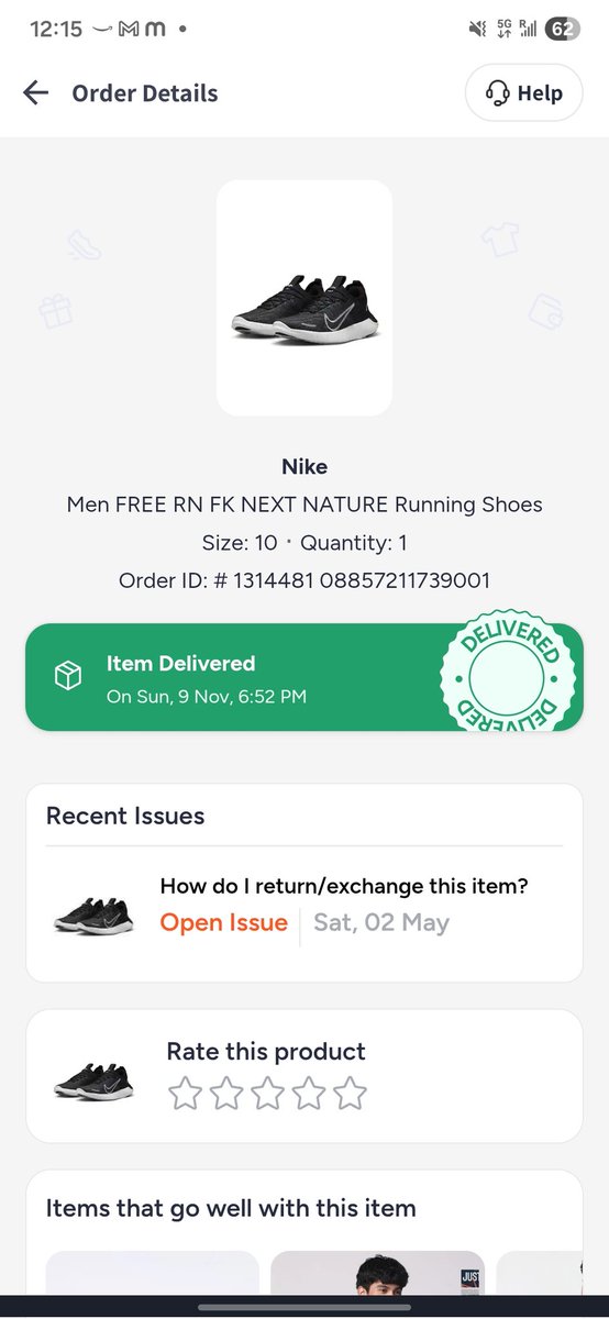 milindsolanki's tweet photo. Bought this shoe from Myntra using since nov. Very comfortable but slipped 3rice very badly. Any sirface that is not tar it slips. Is this meant to be or a manufacturing defect. Ami i supposed to run only on Tar. @Nikeindia1 @Nike @nikestore https://t.co/Rjfw3gtomF