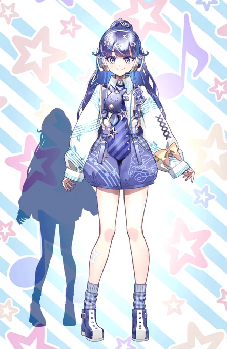 キャンパスルックで新衣装予想! (ルファはぬいぐるみです) #蒼羽未音新衣装
