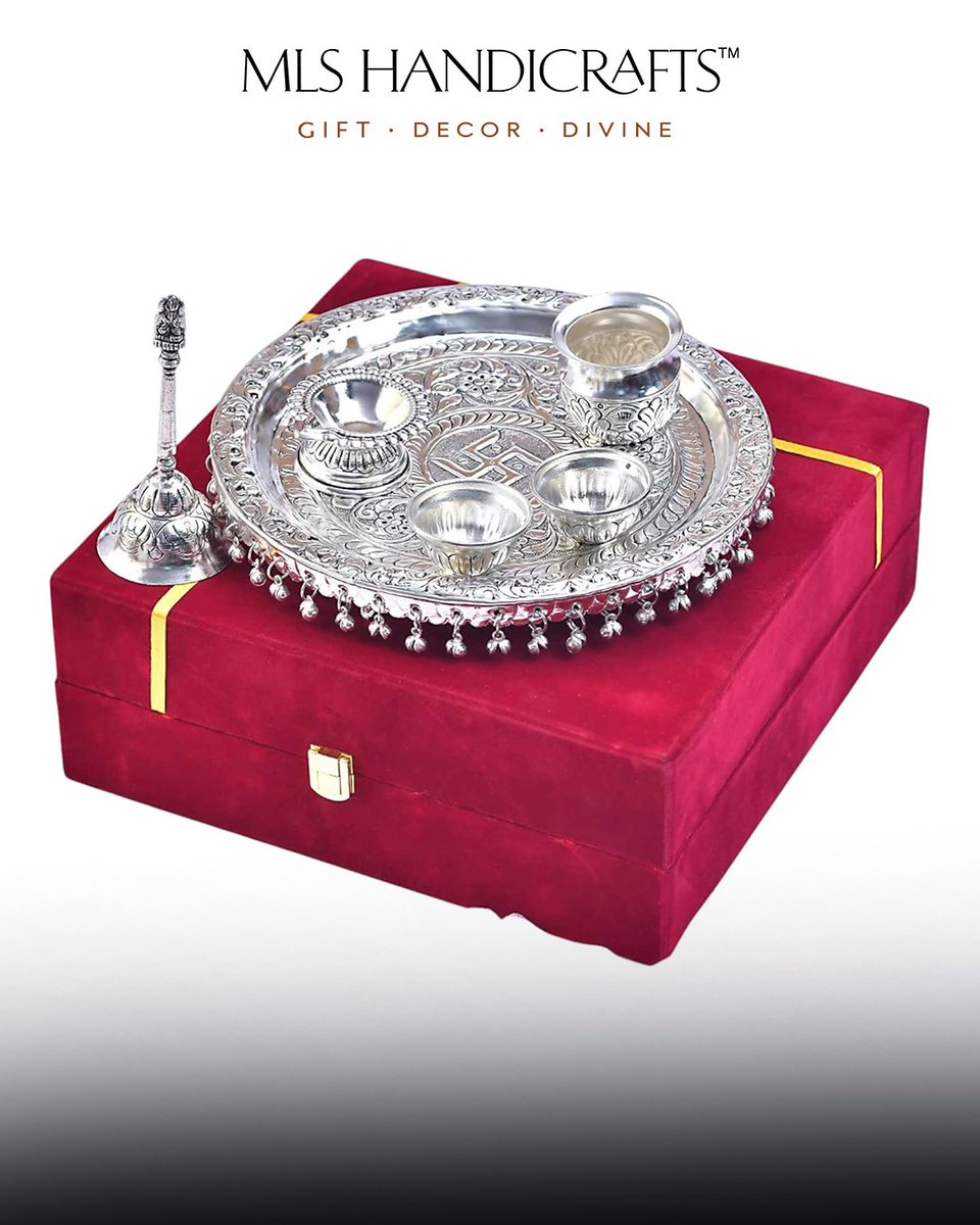 MlsHandicrafts's tweet photo. ✨ Royal German Silver Pooja Thali 🕉️

Swastik Design | Complete Set 🪔
Perfect for gifting &amp; festivals 🎁

🔥 FLAT 30% OFF on WhatsApp Orders
🛒 Buy Now: https://t.co/ZeNnQ7Q5Jd

📞 +91 9105546088 , +91 6398098482
🚚 Pan India Delivery Available

#PoojaThali #MLShandicrafts https://t.co/ziHOQy3We7