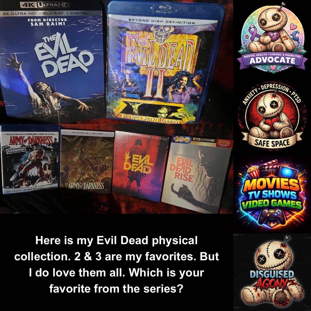 disguisedagony's tweet image. #physicalmedia #EvilDead #horrormoviecollector #EvilDeadII #horrorcommunity