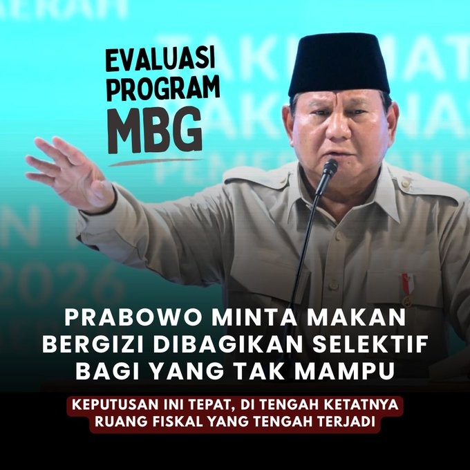 JoinNkri's tweet photo. Prabowo Minta MBG Dibagikan Selektif, Bagi Yang Tak Mampu https://t.co/oW7ms6rFEE
