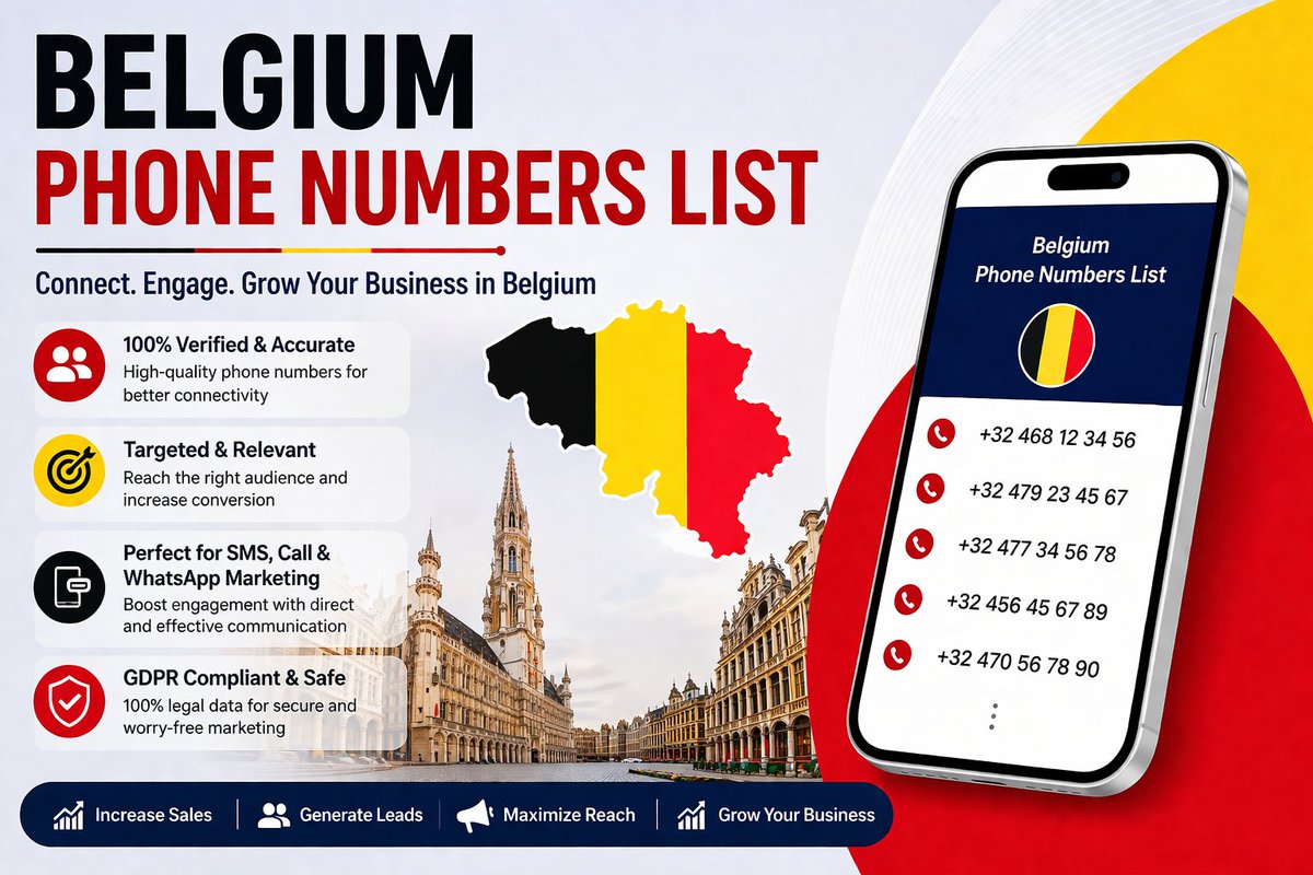 telema_data's tweet photo. A Belgium phone numbers list is a powerful tool for businesses looking to expand their reach and boost sales.
#BelgiumMarketing #PhoneList #SMSMarketing #Telemarketing #LeadGeneration #BusinessGrowth #DigitalMarketing #GDPRCompliance #B2BMarketing #MarketingStrategy https://t.co/3O5DMZlCwA