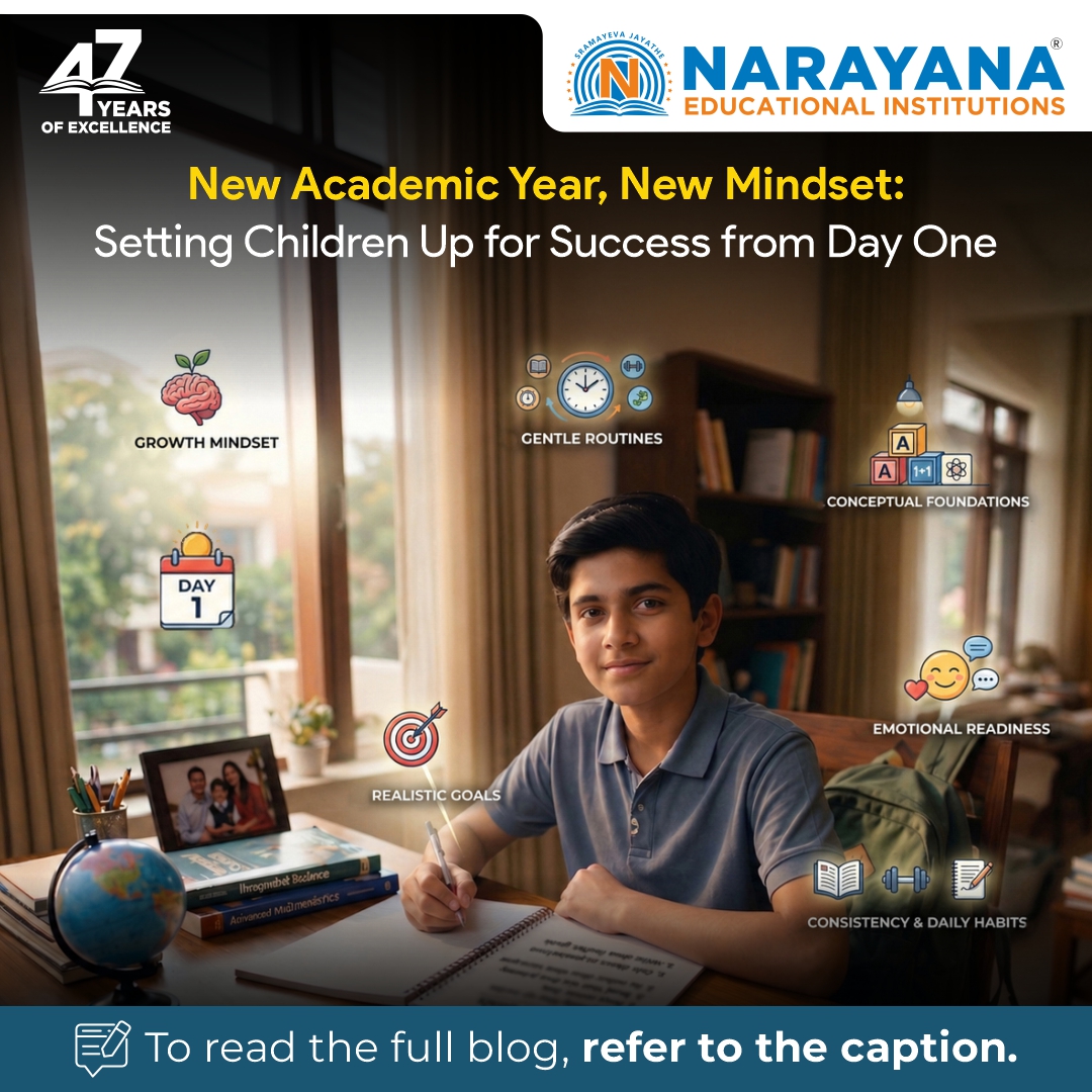 NarayanaEdu's tweet image. ☀️📚 New Academic Year, New Mindset.

Summer isn’t just for rest—it’s the time to reset, recharge &amp;amp; prepare. 🌱

Small steps today = confident start tomorrow. 🚀

🔗 cutt.ly/QtZdzOCY

#SummerLearning #StudentSuccess #BackToSchool