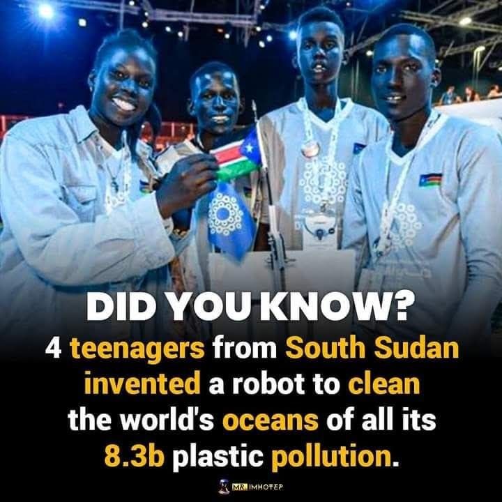 Fsd_Africa's tweet image. Often, online platforms have entertainment, social, and sometimes, fearful posts.
We believe in #tech4good. #SouthSudanese #youth have developed a robot that can clean #plastic from waterways
#Environment #technology #recycle #inventors