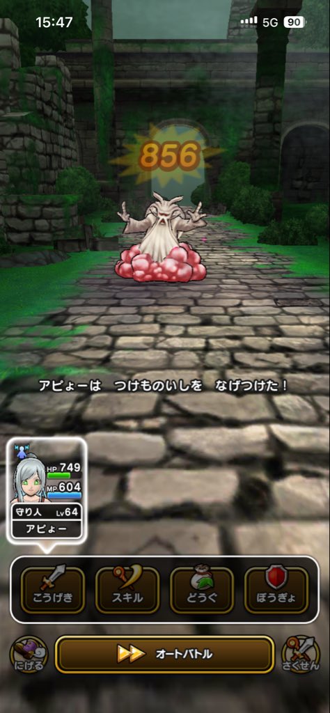apyo_DQW's tweet photo. 14章9話負け続けてたけど
漬物石投げてみたら何とか勝てた😭
チルアウト20本飲み干しちゃった😂
みんなどうやって勝ってたんだろう🤔💭
 #ドラクエウォーク https://t.co/jkA8rdAbCm