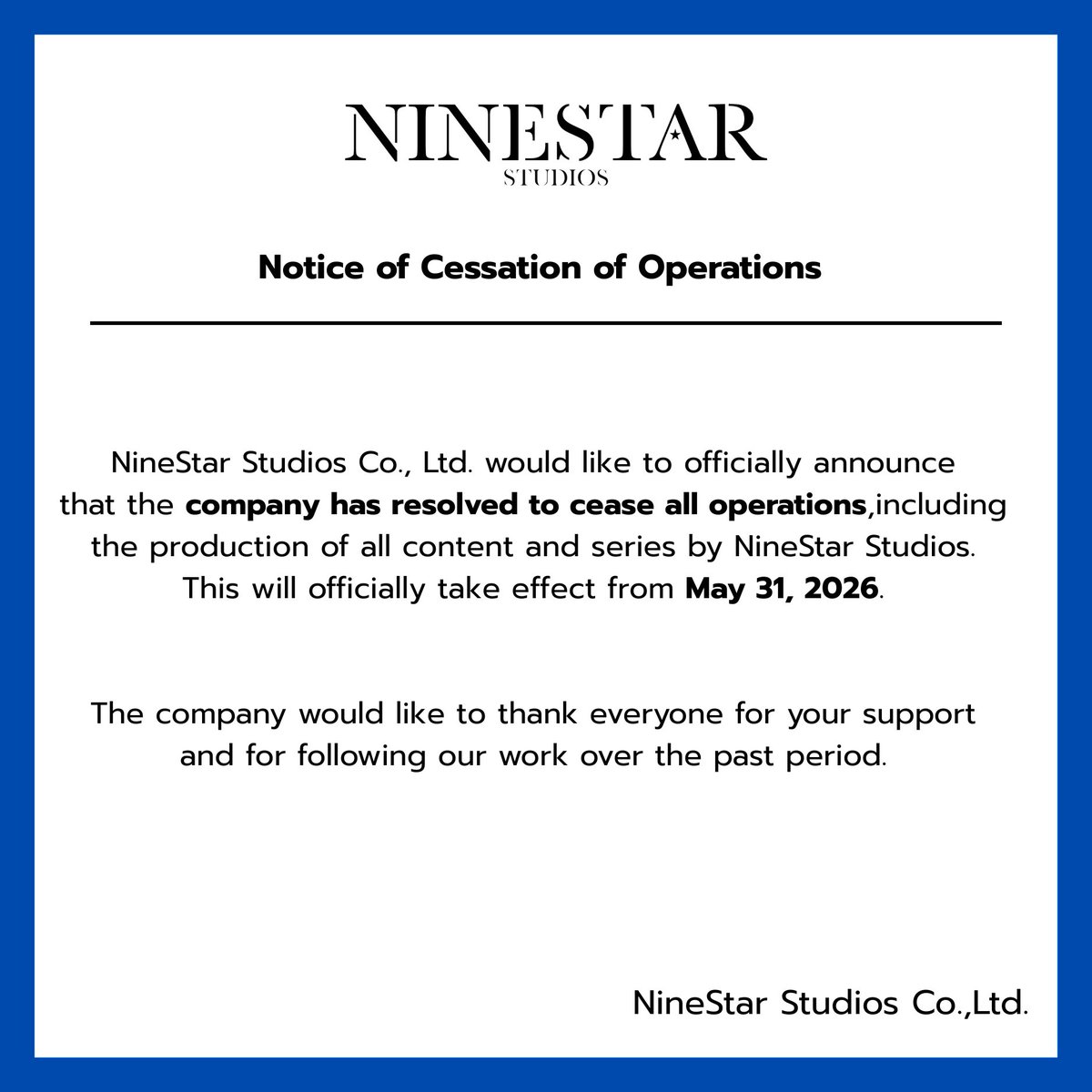 lllchwclm's tweet photo. This is the end of my boycott.

What needed to fall, has fallen.
What needed to be seen, has been seen.

I did what I believed was right —
without crossing the line into harm.
That’s enough for me.

And I hope everyone 
finally chooses their own path — freely.

#NinestarStudios https://t.co/2pL6g10boF