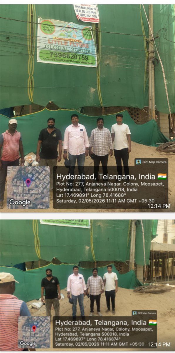 23Cir's tweet photo. @Rajendra537 This office issued necessary notices and seized the unauthorised construction on dt. 02.05.2026 under the provisions of TGbPass act and Ghmc act https://t.co/WhQg0E8wFY