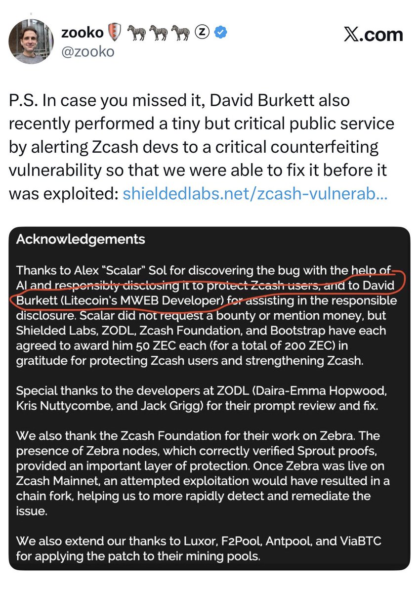 ssamilion's tweet photo. Тo all $Zcash Supporters which in past week Disrespect litecoin:native .. You must be Ashamed of yourself! litecoin:native  helping zcash:native  to secure the chain! @DavidBurkett38 🛡️🛡️🛡️🛡️🛡️ https://t.co/bX9XfL9KaJ