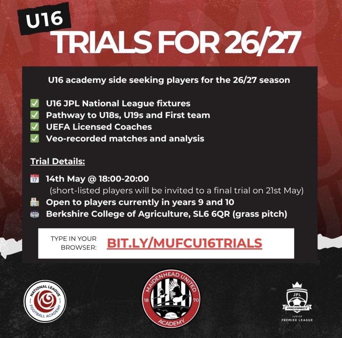 Maidenhead United Academy tweet media