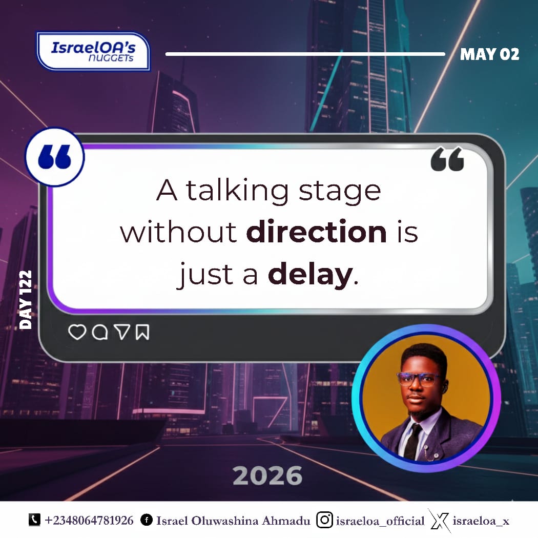 israeloa_x's tweet image. The key difference between a productive talking stage and a "situationship" is clarity;💯 always know the goal!🎯

#IsraelOANuggets💡
#DAY122🗓️
#Weekend
#Motivation
#Quote #Inspiration