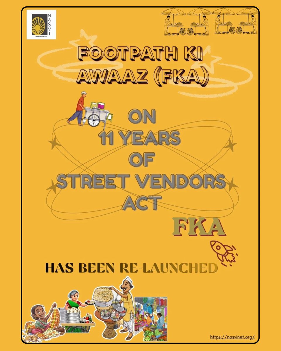 NasviIndia's tweet photo. FOOTPATH KI AWAAZ (FKA)

On the occasion of 11 years of the Street Vendors Act, Footpath Ki Awaaz (FKA) has been relaunched.

Read here: 
https://t.co/oPHJdxJ15i

#trending #NASVI https://t.co/Mg0xsxwGjz