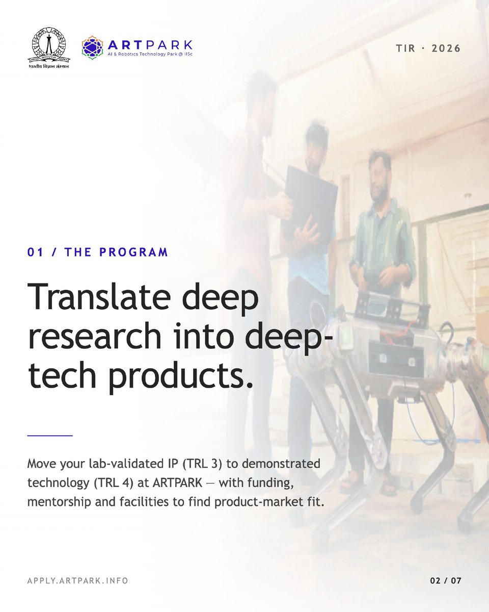 ARTPARK - AI & Robotics Technology Park tweet media