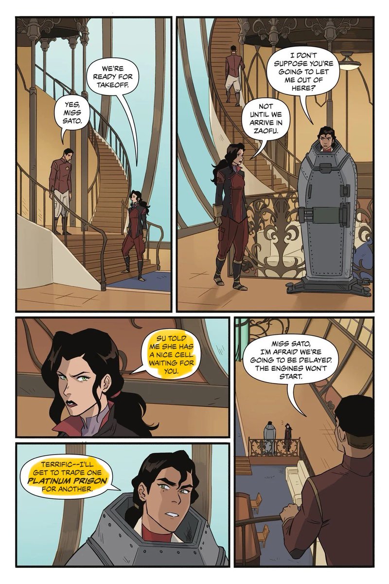 moliathh's tweet image. saying "kuvira and baatar get the same punishment" is so funny bc u know fucking well they didnt