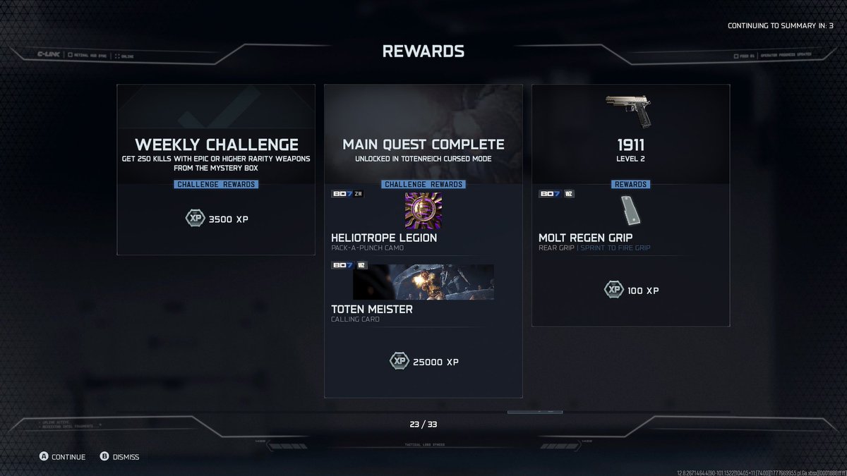 reignssssssssss's tweet image. sorry for the bad ss it didn’t pop up in game but omg that boss fight in cursed 😭😭✌️✌️✌️✌️✌️ but a great challenge 
@CallofDuty @Treyarch bravo again

#CallofDuty #BO7Zombies