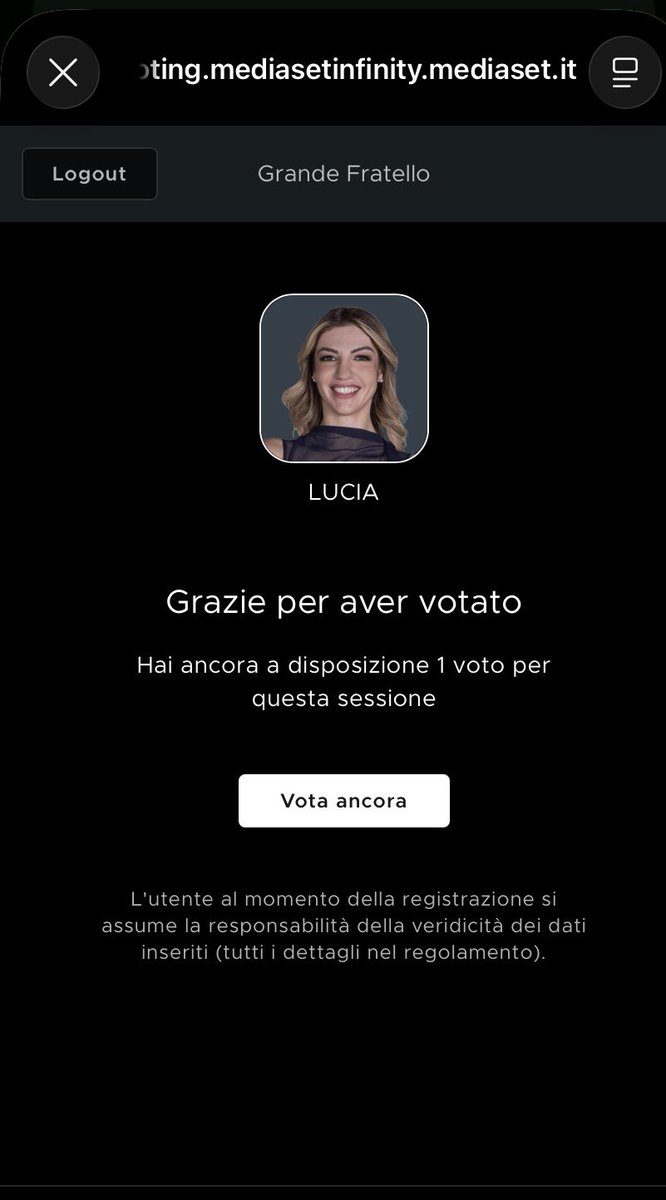 Sapete perché continuo a votare anche Adriana,oltre che Lucia? Perché qui sopra ieri avete detto le peggior schifezze su questa DONNA, che può piacere oppure no ma sicuramente non li merita #gfvip