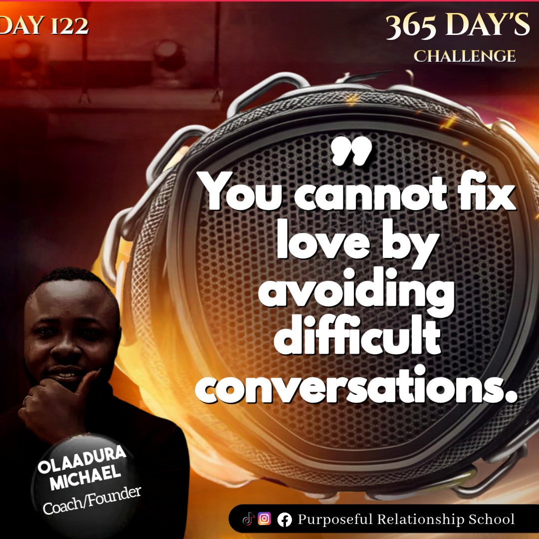 olaadura4christ's tweet image. Day 122
You cannot fix love by avoiding hard conversations.

Silence delays, it doesn’t heal. 👇

#RelationshipTwitter #LoveTalk #Communication #HealthyRelationships #RealTalk #Growth