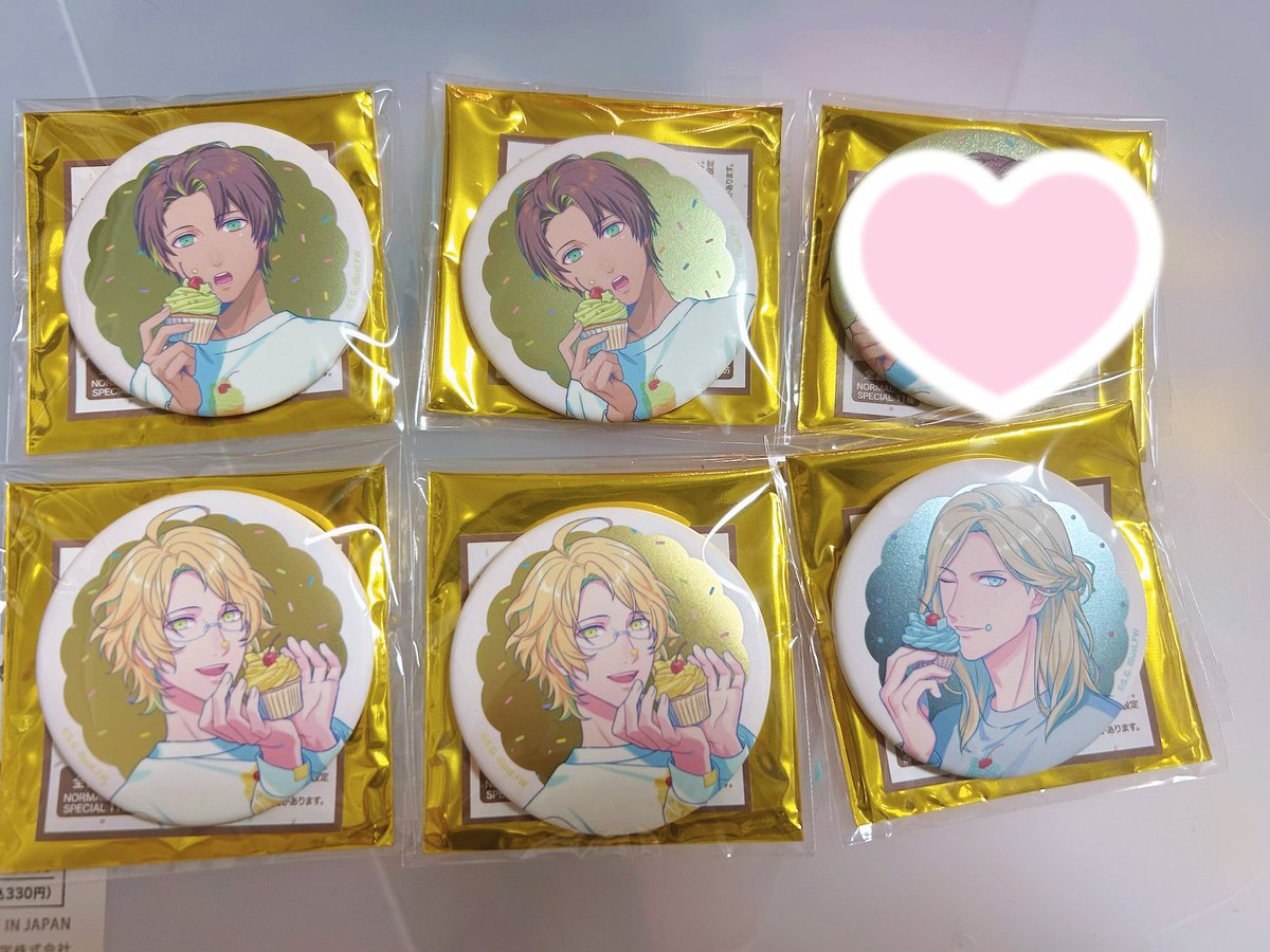 cumqlox's tweet photo. 【交換】
うたプリ BE MY CUPCAKE  BGS 缶バッジ 

譲）那月、セシル、カミュ
求）同種藍

本日渋谷手渡し、後日都内手渡し可能 https://t.co/LLoGMnk9Pu