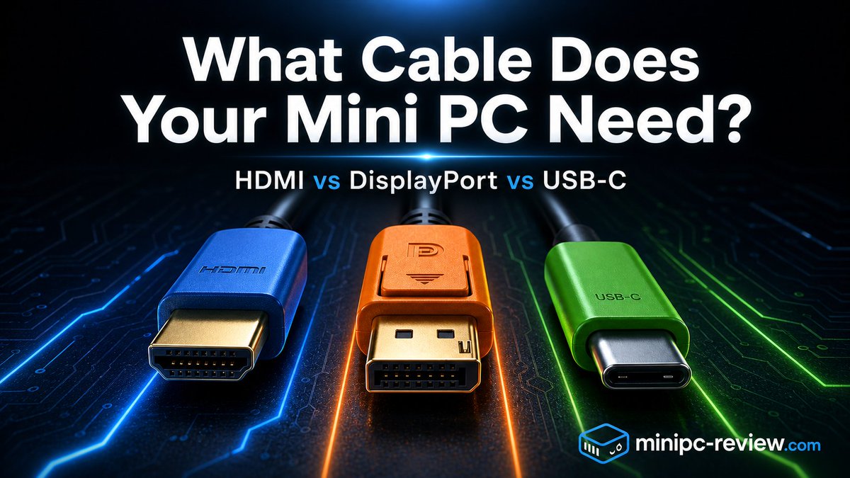bmpg289's tweet photo. Which cable does your mini PC need to connect to a monitor?
HDMI vs DisplayPort vs USB-C

Info: https://t.co/25WcS8LiRI

#MiniPC #MiniPCReview #hdmivdisplayport #DisplayPortToHDMI #HDMI #USBTypeC #PCCable #MiniPCSetup #PCconnectors #cableguide https://t.co/iIMyKbyAbO