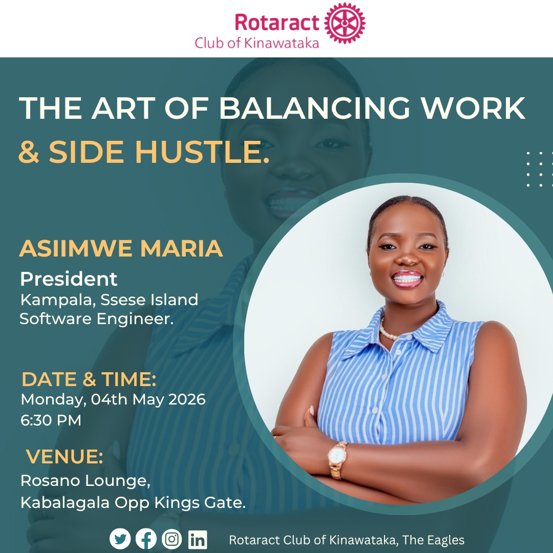 RCTKinawataka's tweet photo. You’re Invited to RCT Kinwatakas fellowship.

📍 Rosano Lounge, Kabalagala (Opposite Kings Gate)
📅 Monday, 4th May 2026
⏰ 6:30 PM

Featuring: Asiimwe Maria. President, Kampala Ssese Island,Software Engineer,Cissy Technologies, CEO Hawkins Harmony https://t.co/ApB9jmarTf