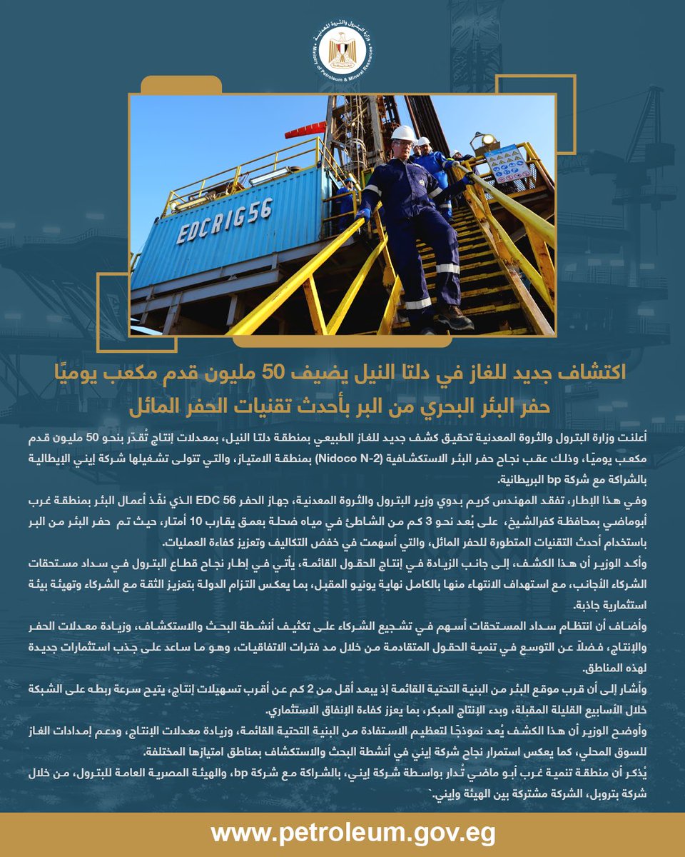 Ministry of Petroleum & Mineral Resources - Egypt tweet media
