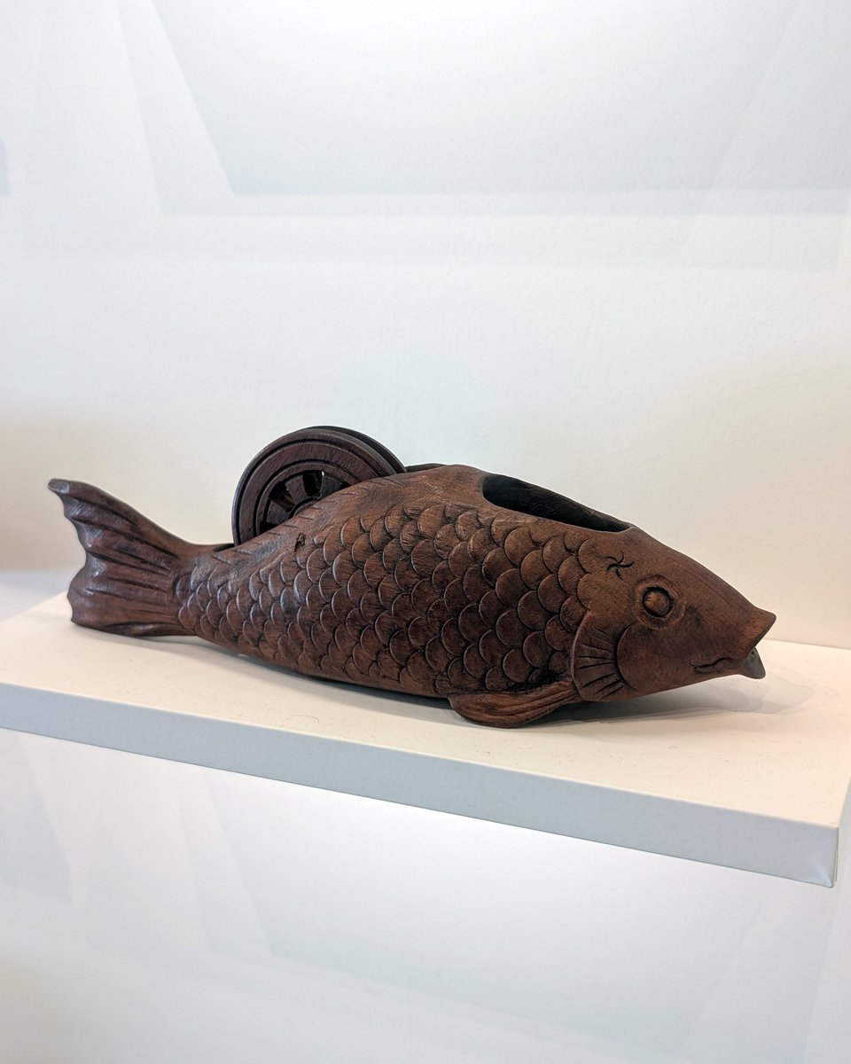 墨壺百態展 造形のバリエーション 縁起物 大黒天に丸彫りの鯉、 「一