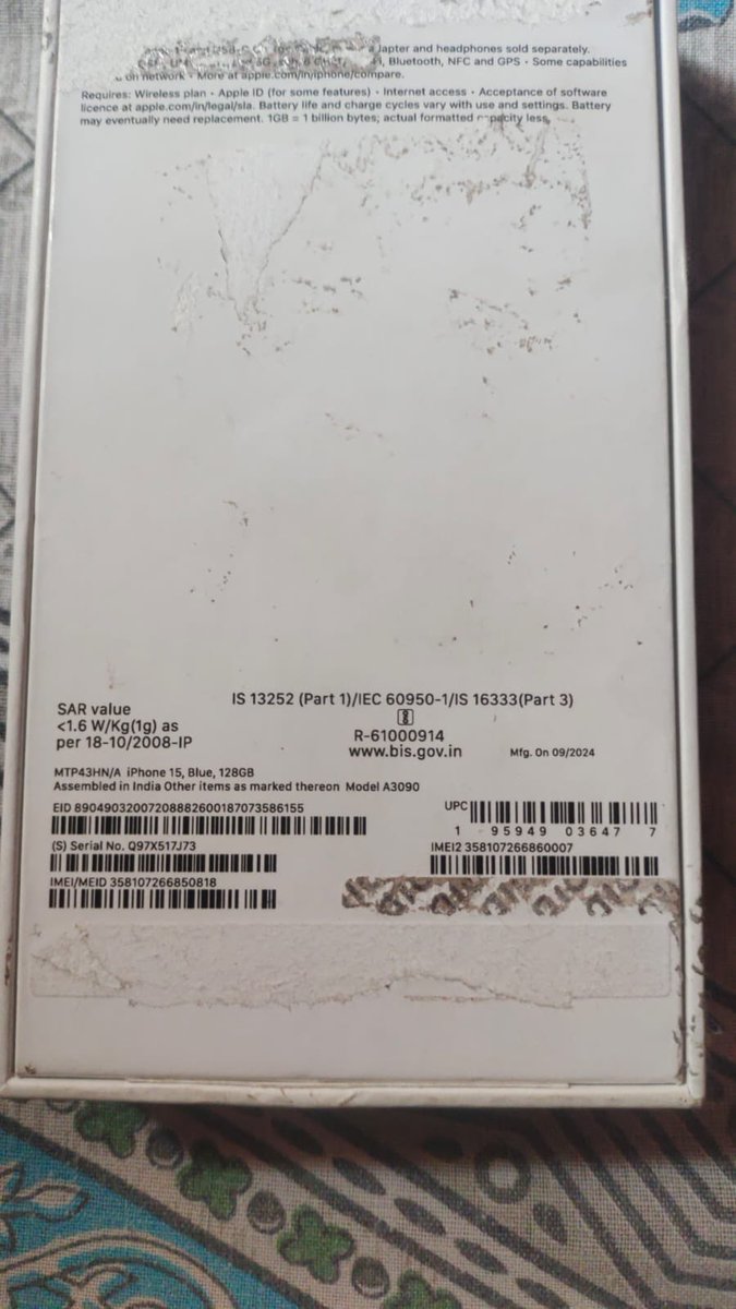 iamnoor91's tweet photo. Warning 🚨 Someone stolen my friend iPhone 15 yesterday in Zakir Nagar Dhalan, Okhla, New Delhi.
I’m requesting @DelhiPolice to kindly investigate &amp; recover my friend phone 
Please RT and share if anyone finds any lead.
Color-Blue
IMEI/MEID 358107266850818 #DelhiPolice https://t.co/Xu2swgFldA