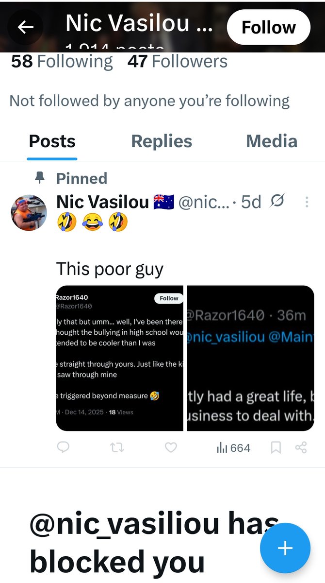 Scammer_Joker's tweet image. Can you possibly Privacy,Hate,Spam Rep/Block/Repost this Troll. All he does is Abuse and Stalk people. He does not like being Trolled back as you get blocked. Runs multiple accounts too it seems. 
Acct nic_vasiliou
x.com/i/user/1766317…
Thanks
#troll