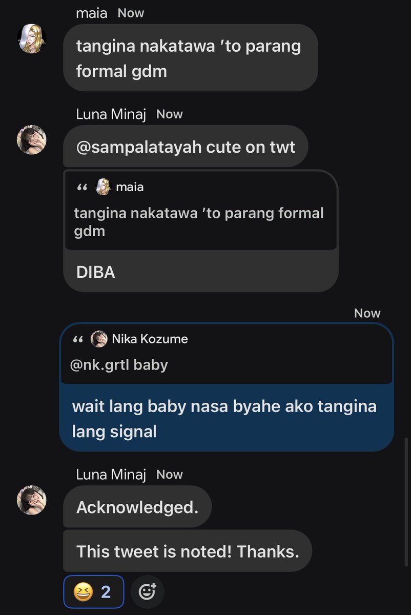 saisdotexe's tweet photo. LT TANGINA HAHAHA sali kayo #gchat https://t.co/r8Ghn02sVm