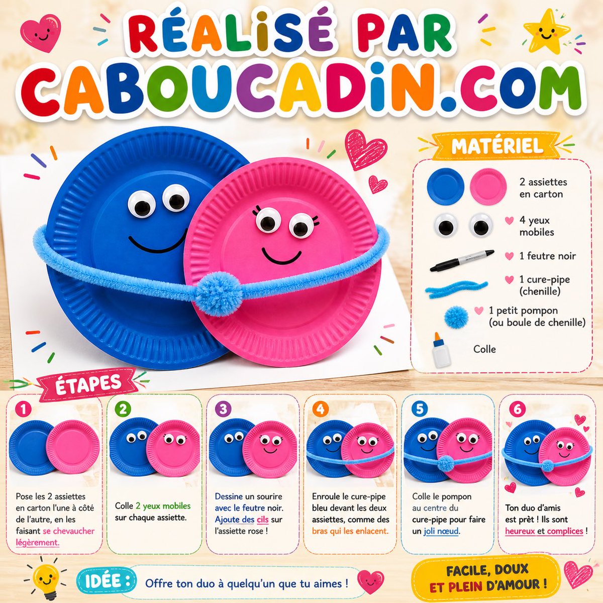 caboucadin's tweet photo. Vous voulez vraiment occuper vos enfants ? Arrêtez les écrans 5 minutes.

2 assiettes en carton.
Un cure-pipe.
Et voilà un moment qu’ils n’oublieront pas.

Mais non… on préfère TikTok + dessin animé + tablette toute la journée 🤡

Résultat ?

💬 Team bricolage ou team écran ? https://t.co/RqqJEVmKMn
