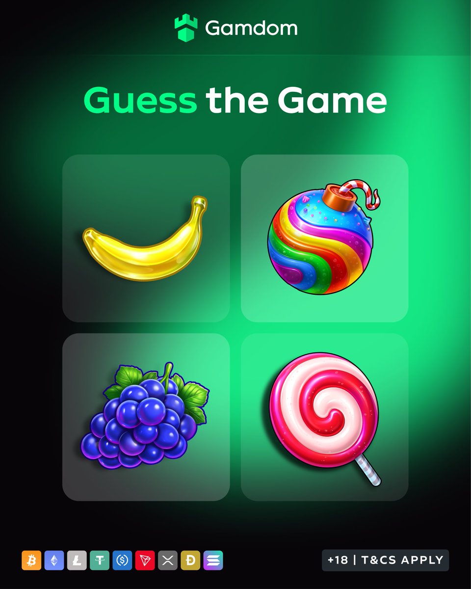 gamdom's tweet image. Can you guess the game by these symbols? 🤔

Drop your answer and userID in the comments for a chance to win FREE spins! 🎰

💚 + 🔁 - KYC Lvl 2 verified Gamdom users only