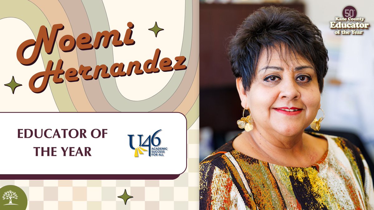 KaneCountyROE's tweet photo. 🌟 2026 KANE COUNTY EDUCATOR OF THE YEAR 🌟

Noemi Hernandez, Washington Elementary School, @sdu46

Congratulations to Noemi for being the 50th recipient of this honor. Thank you for your unwavering commitment to our community!

#EOTY50 https://t.co/ejXuyA0xsC