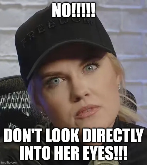 SethFromThe716's tweet photo. You're #NotMeantTo look Erika Kirk right in the eye! https://t.co/lgaLsMgEAn