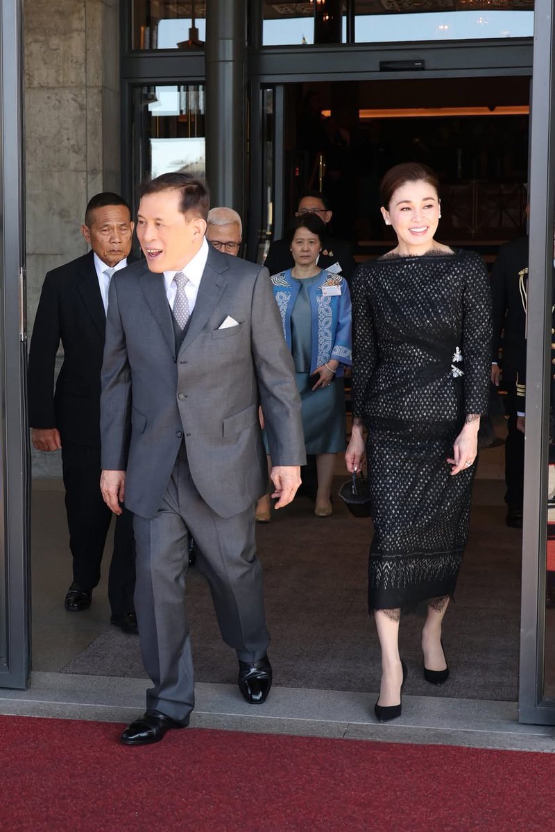 KhaosodEnglish's tweet image. Their Majesties return to #Thailand following official visit to #Sweden at the invitation of His Majesty King Carl XVI Gustaf of Sweden, to attend celebrations marking the Swedish monarch’s 80th birthday anniversary.
On 1 May 2026, they boarded a special TG flight.