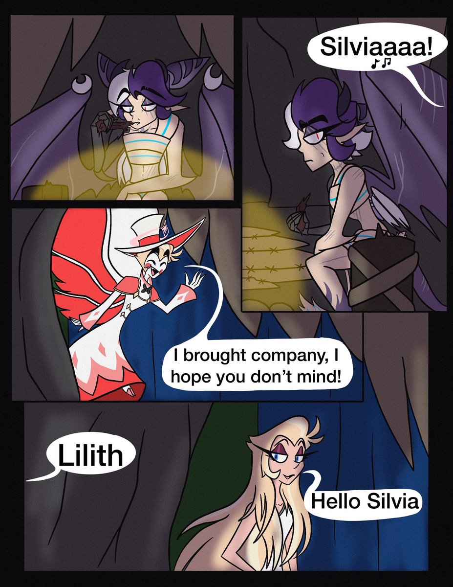 CelestialCrown6's tweet image. The next few pages of the Gardens of a New AU!  #hazbinHotel #Lucifer #Lilith #HazbinHotelOC