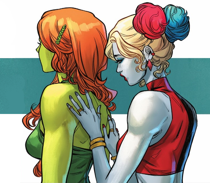 I love this panel, it's as if Harley can't believe that she's truly there  and has to touch her to believe that she's real