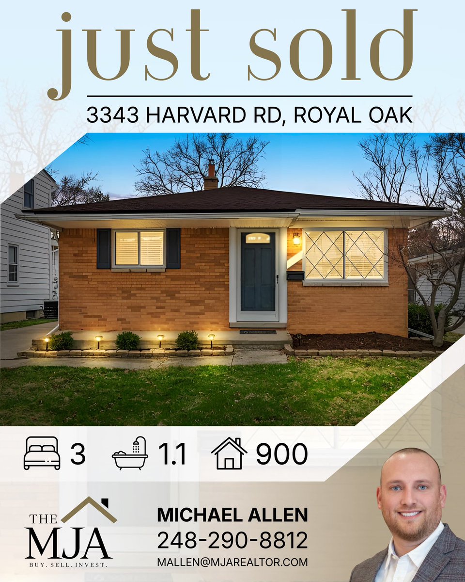 AllenjMichael's tweet photo. Congrats to our buyers on their new home in Royal Oak.

There is nothing better than seeing clients get to the closing table and start their next chapter. Wishing them all the best as they settle into their new home. https://t.co/aQhUUbePX6