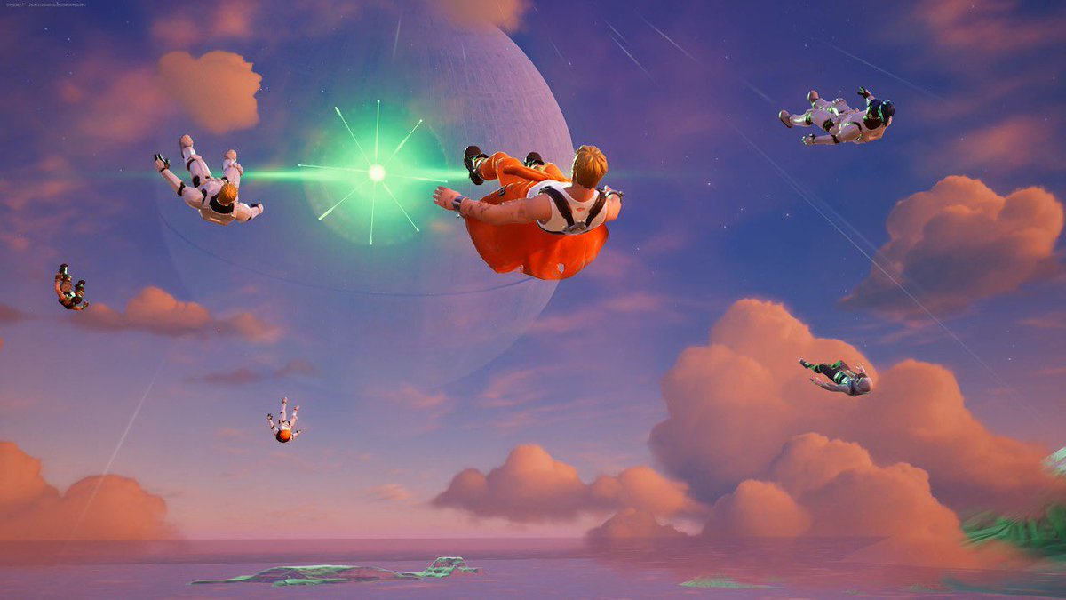 Galactic Battle, the first #Fortnite Star Wars themed season, launched 1 year ago 🌌

Players could drop onto Oninoshima and take part in the charge against the Empire. It was also the first season to fully vault ammunition.

It concluded with the Death Star Sabotage live event.