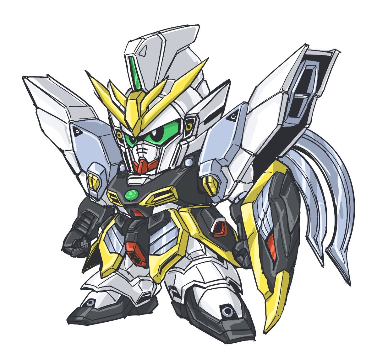 「#GWはガンダムW サンドロックモチーフのアサシンとウイングロック」|ニュン石のイラスト