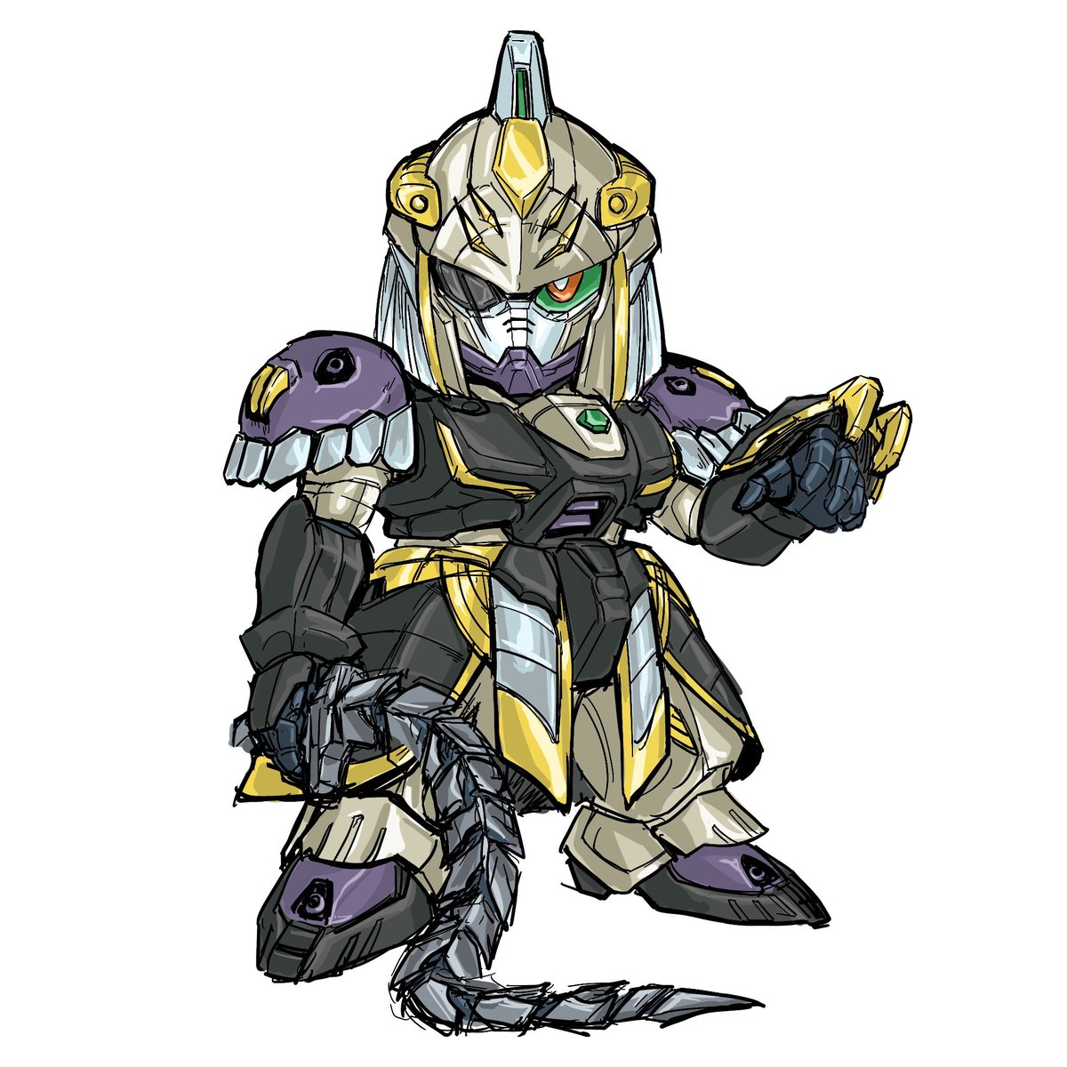 「#GWはガンダムW サンドロックモチーフのアサシンとウイングロック」|ニュン石のイラスト