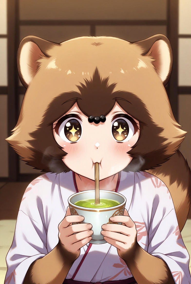 🍃Grokたぬき娘チャレンジ🍃 Grokはアメリカのだから難しいのです💦 1