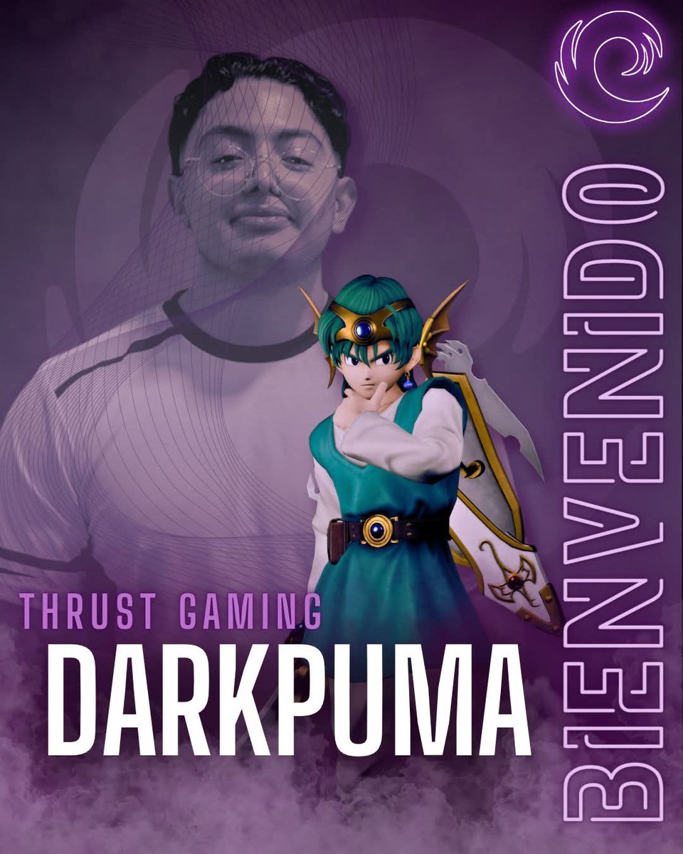 ThrustCUU's tweet photo. Seguimos creciendo y apostando por el talento que impulsa la escena competitiva. Hoy nos emociona anunciar que damos la bienvenida a Dark Puma como jugador oficial de Thrust Gaming.

¡Bienvenido a la familia Thrust!

#KeepGrinding
#NeverStop https://t.co/kLmqJSat93