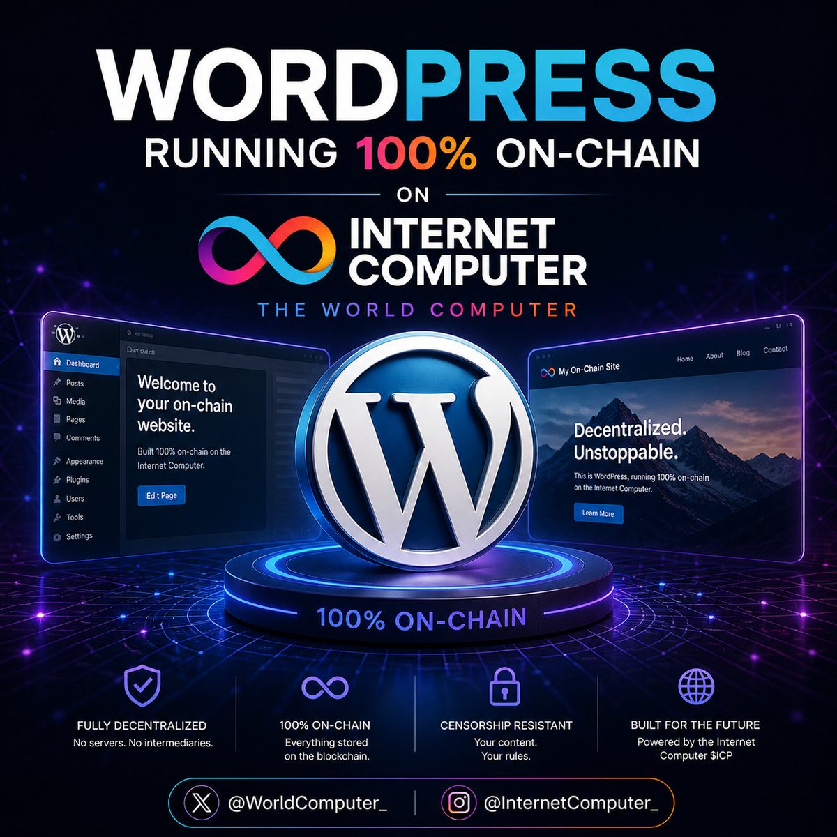 WorldComputer_'s tweet image. $ICP ♾️ @wordpressdotcom #WorldComputer #ICP