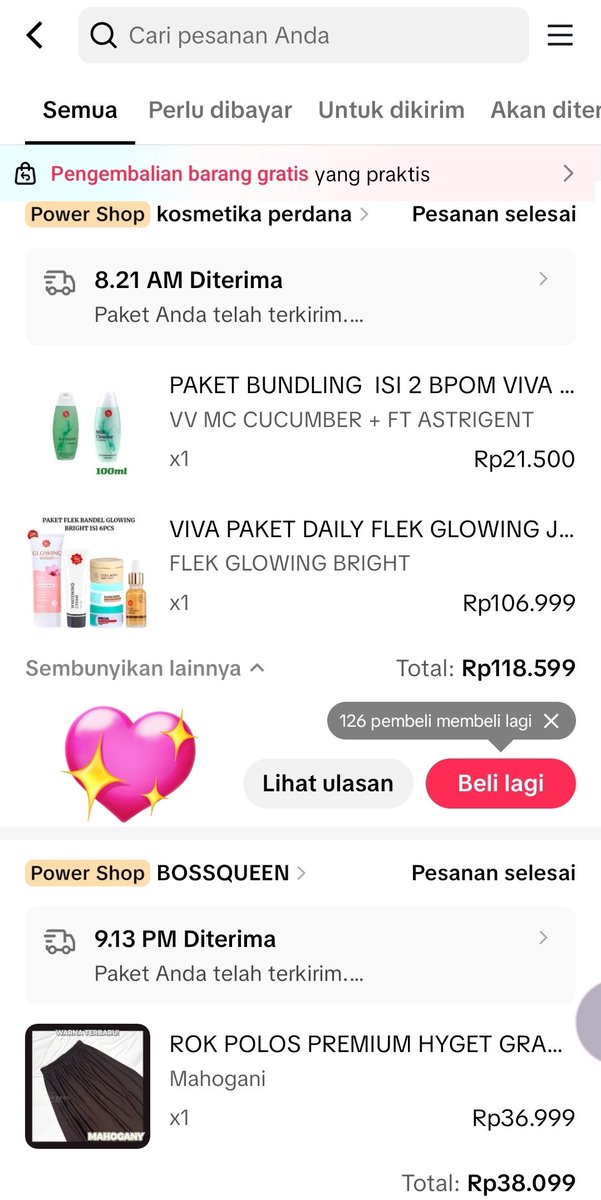 mithakade's tweet photo. @TikTokShop_IDN Belanja di #TikTokShopbyTokopedia puas bangeeet! Barang sesuai deskripsi, original, dan harga ramah di kantong. Pengiriman juga cepat, packing rapi &amp; aman. Udah coba produknya, hasilnya oke 👍 Auto langganan ^^ https://t.co/osmpR0Rh1q