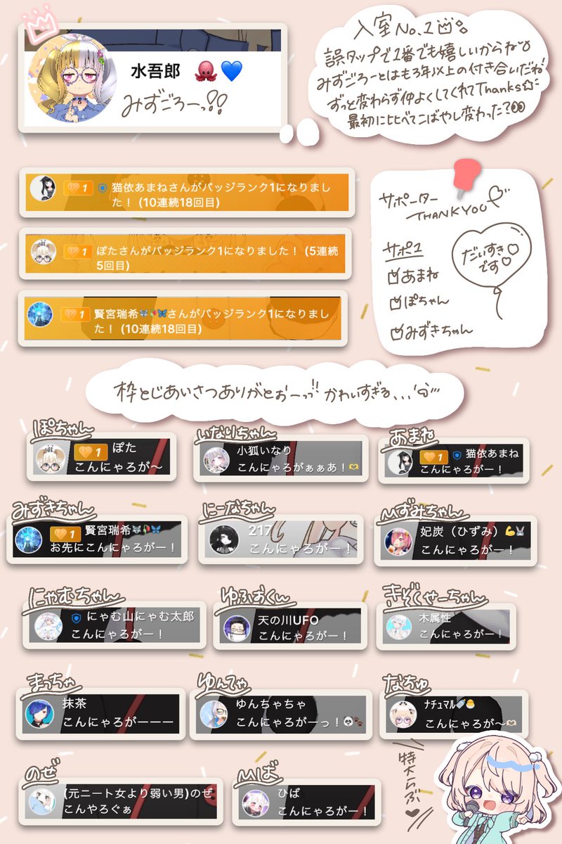 ___5884's tweet photo. 🔖.·  ᴛʜᴀɴᴋ ʏᴏᴜ 🐼

約1ヶ月前のまとめ、、、( ᵕ ᵕ̩̩ )遅ｽｷﾞﾙ

感謝の気持ちは消えておりません!!!

お仕事がんばれます( ᴗ ̫ᴗ )‼️ₜₕₓ

#きょうのらんぶる https://t.co/EbuMXTMC1p