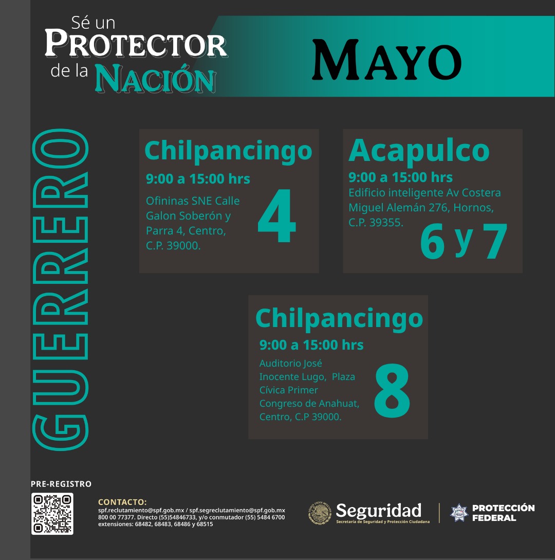 spf_sspc's tweet image. ⛱ GUERRERO ⛱

Ser Protectora y Protector de la Nación es elegir servir, proteger y actuar con honor.

Únete al #SPF en convocatoria.spf.gob.mx

#ProtectoresDeLaNación #MásCercaMásSeguros