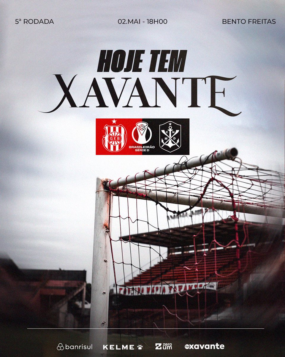 HOJE TEM XAVANTE! 🔥🇹🇹

⚔️ Marcílio Dias
🏆 Brasileiro Série D
🎯 5ª rodada
🏟️ Bento Freitas
🕑 18h

#HojeTemXavante
#BRAxMAR