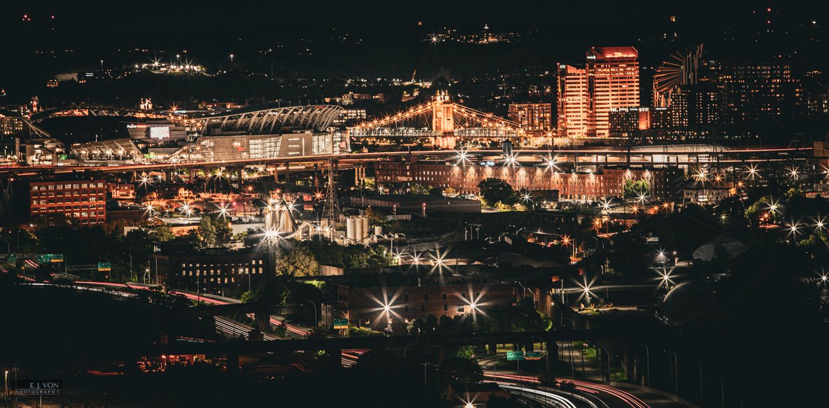 willouej's tweet photo. There’s a quiet kind of beauty in #Cincinnati at night — bridges glowing, buildings humming, and a Flower Moon watching over it all. It’s impossible not to feel connected to this place. #Photography #FlowerMoon https://t.co/SMaDrXFI4b